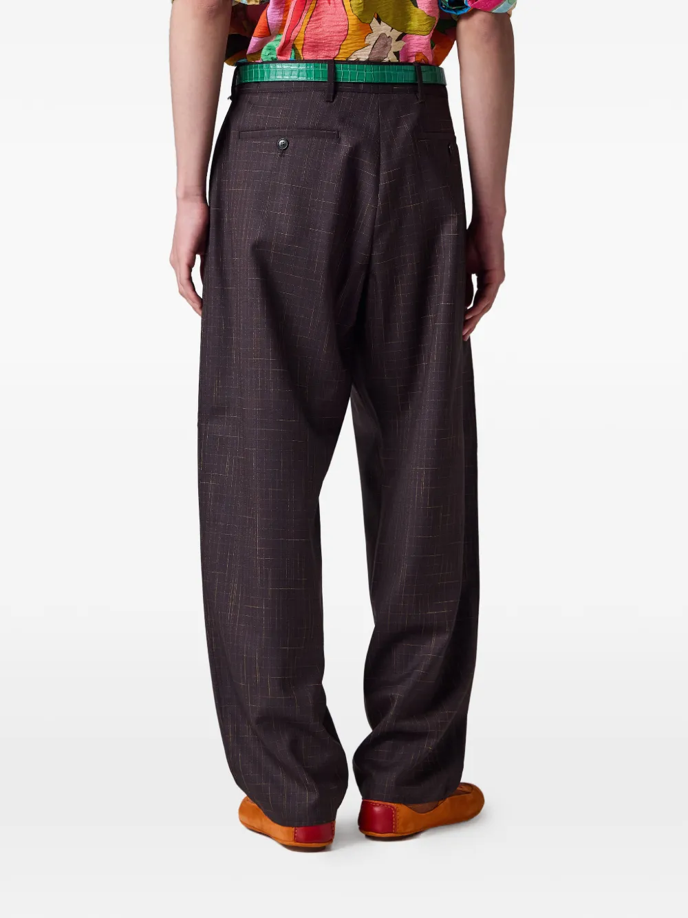 Paul Smith Geruite broek Paars