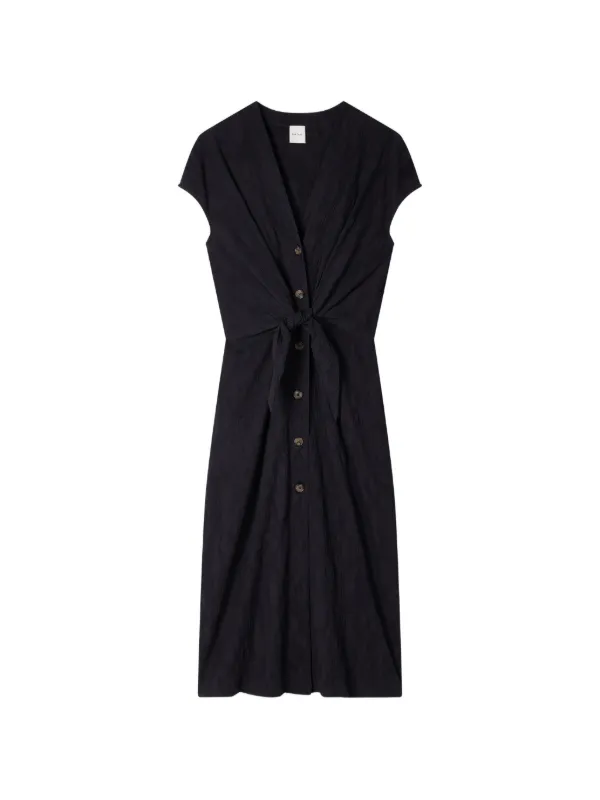 Paul Smith Seersucker Midi Dress in Blue