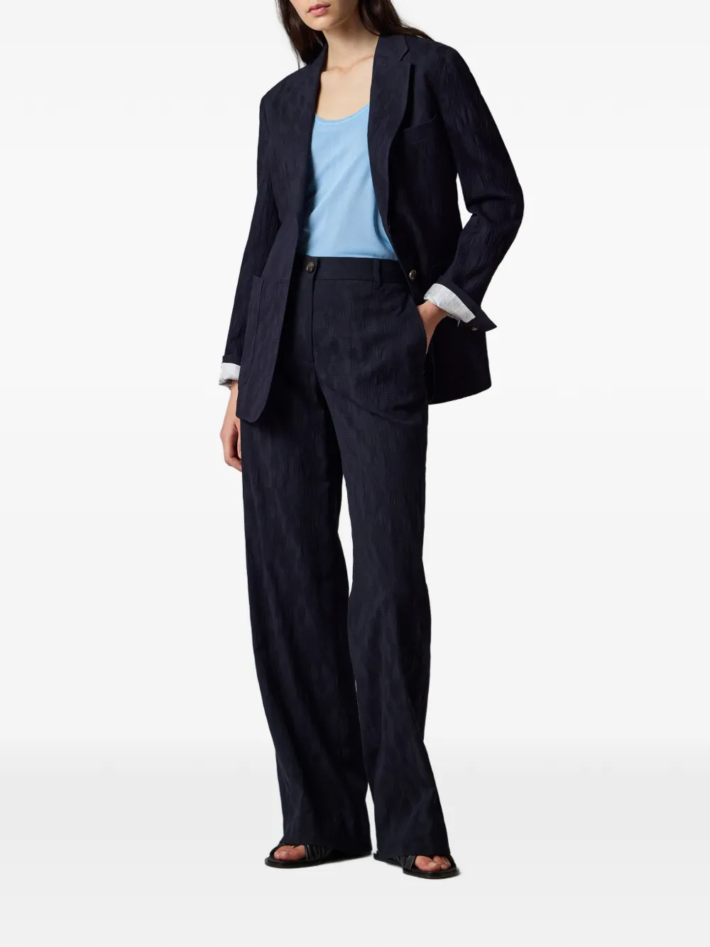 Paul Smith Seersucker broek Blauw