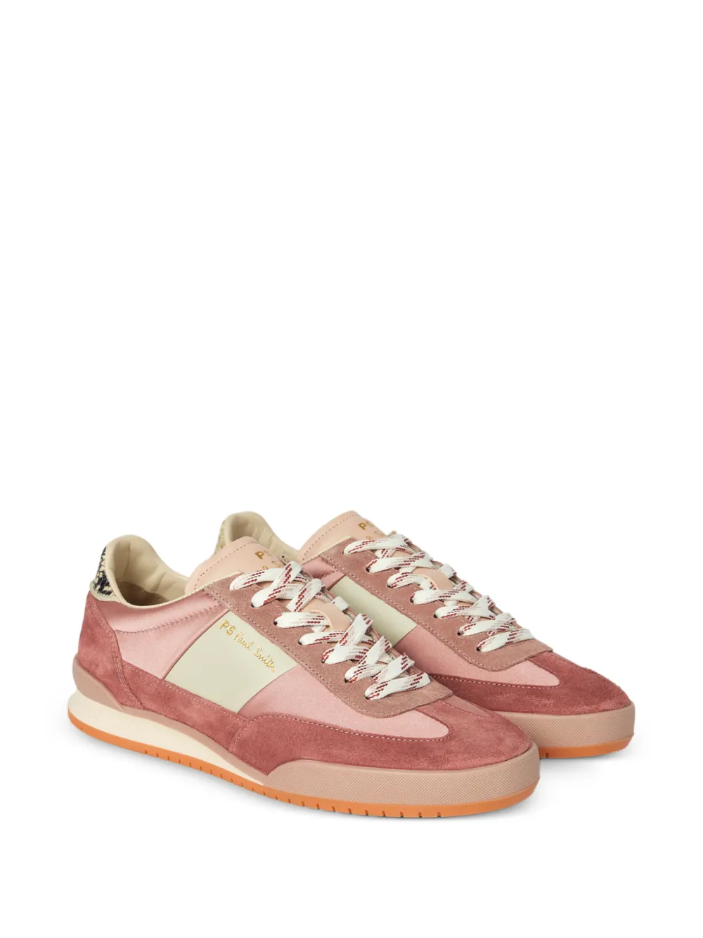 Paul Smith Dover snakeskin-effect panelled sneakers Roze