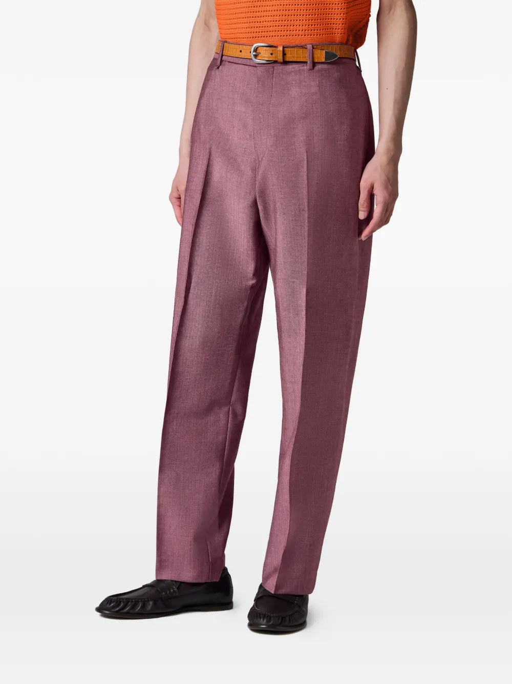 Paul Smith Relaxed-fit pantalon met plooien Roze