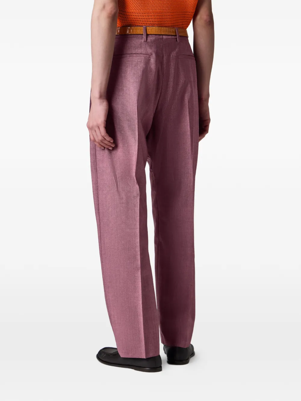 Paul Smith Relaxed-fit pantalon met plooien Roze
