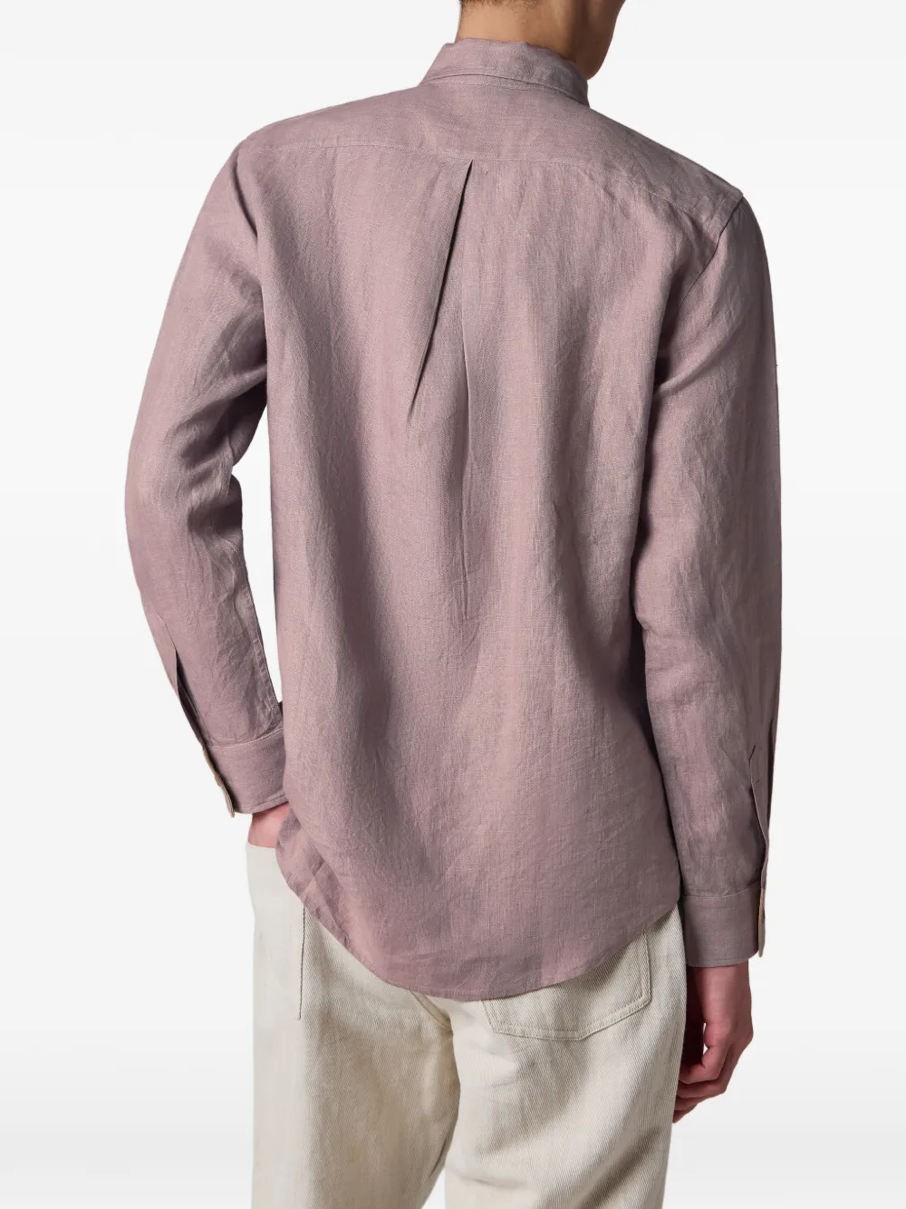 Paul Smith Linnen overhemd met borduurwerk Roze