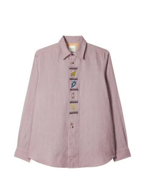 Paul Smith embroidered linen shirt