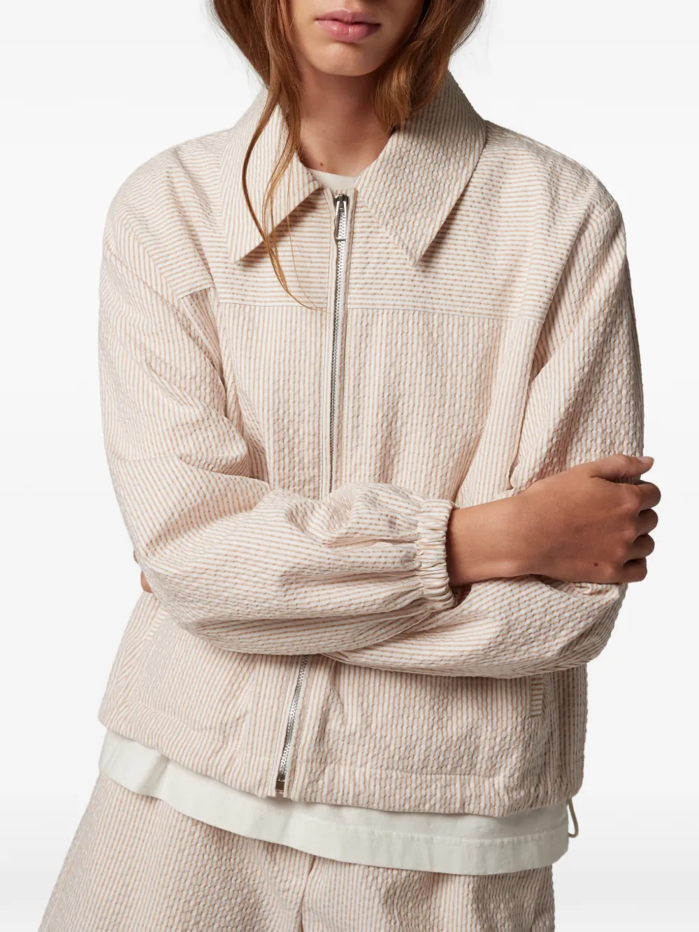 PS Paul Smith Gestreept seersucker jack Beige