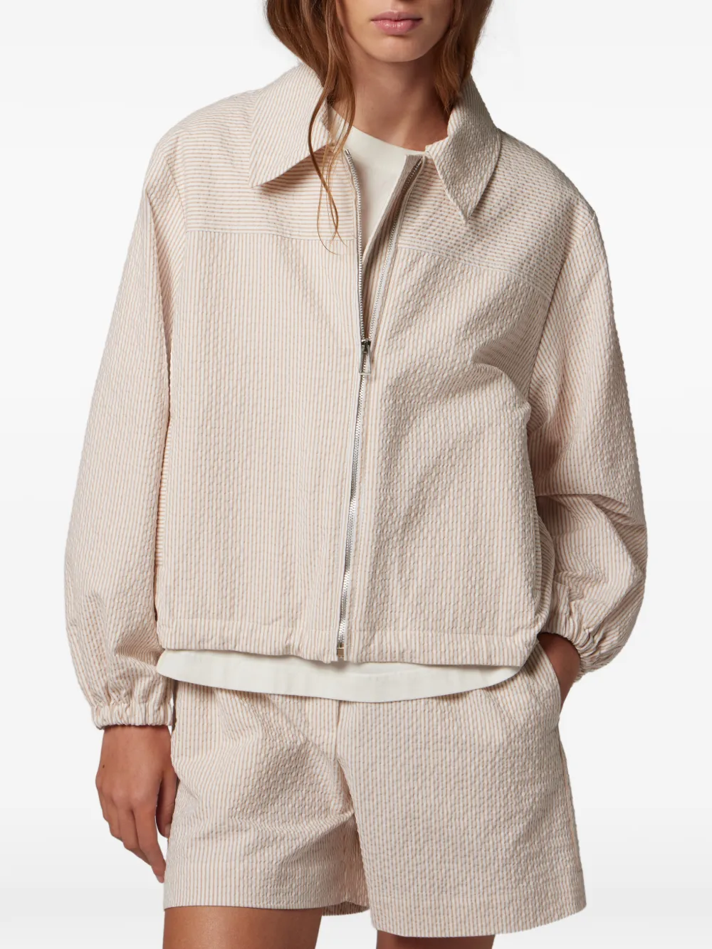 PS Paul Smith Gestreept seersucker jack Beige