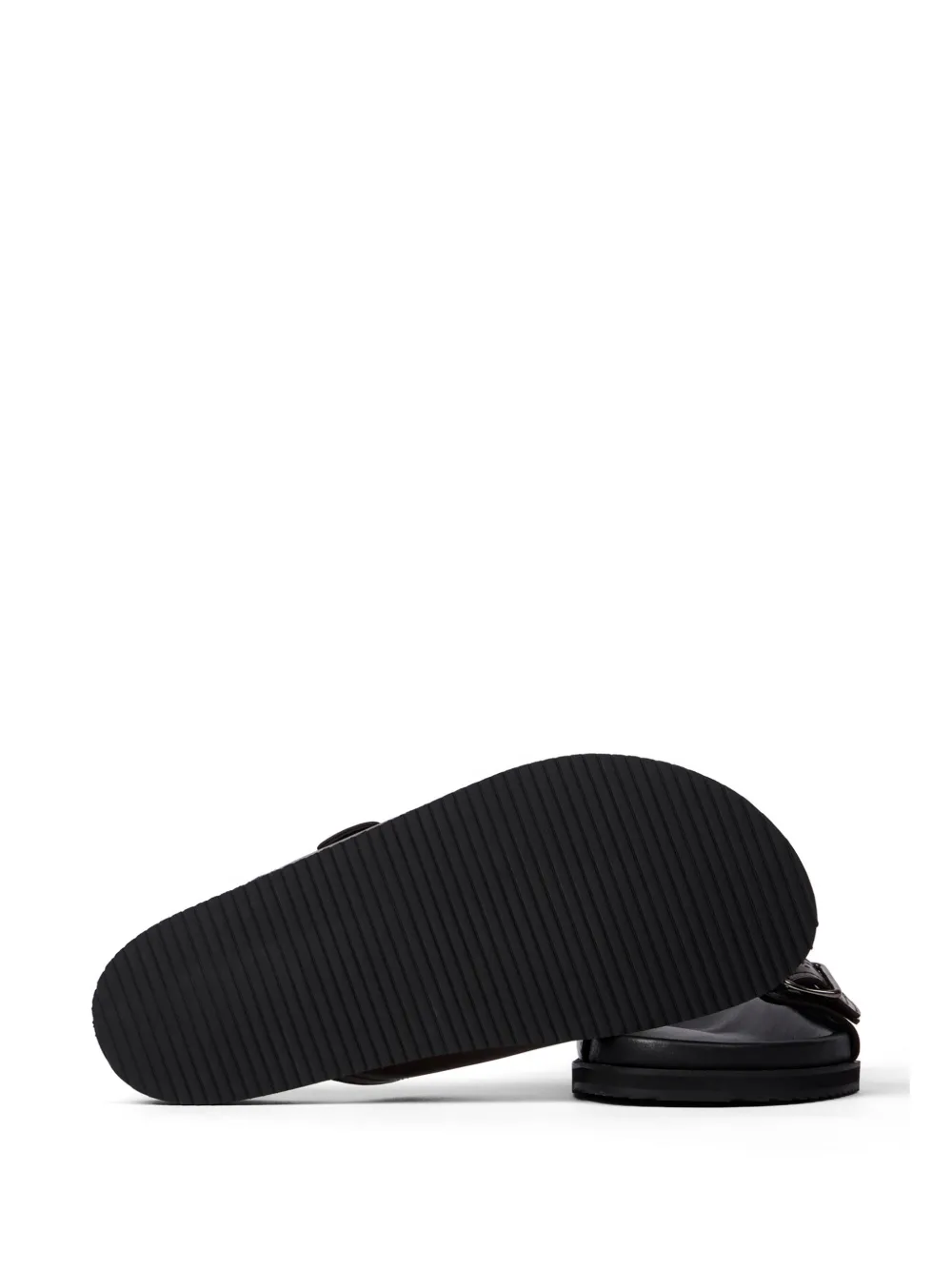 Paul Smith Leren sandalen met gesp Bruin