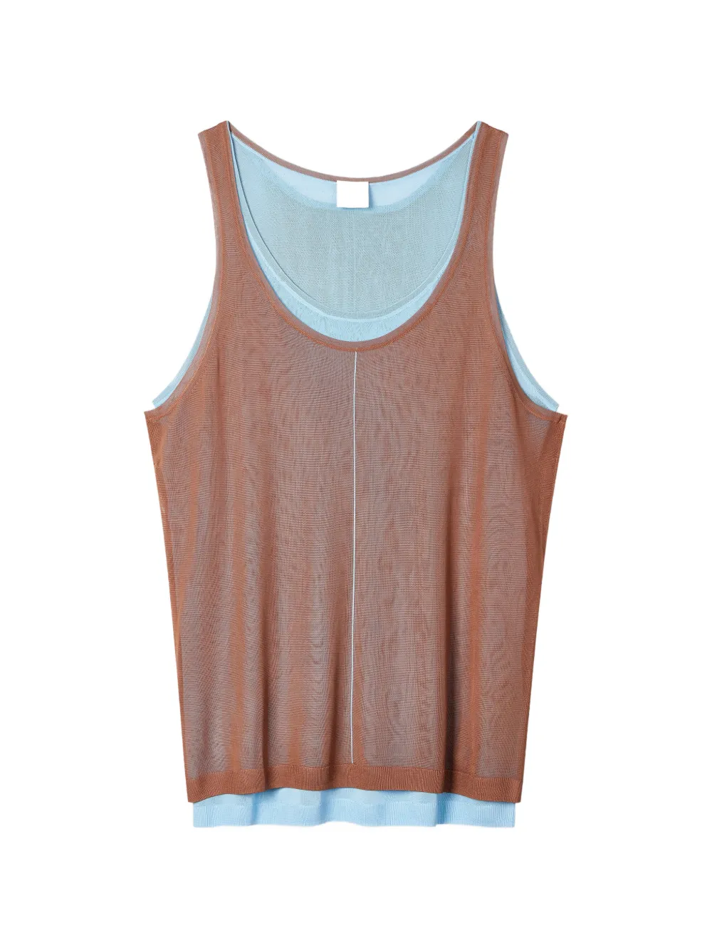 Paul Smith double-layered sleeveless top - Marrone