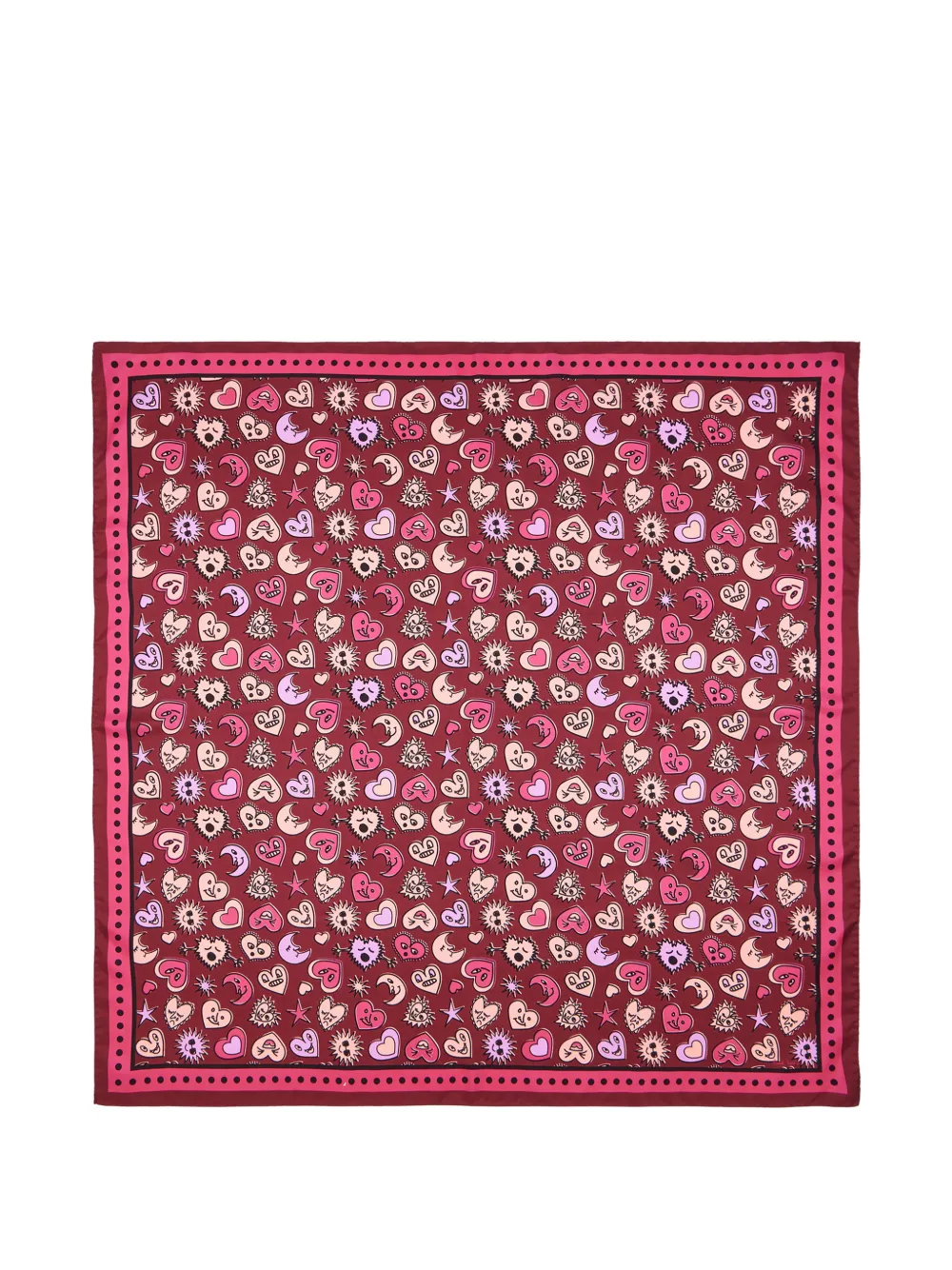 Paul Smith heart-print scarf - Rosso