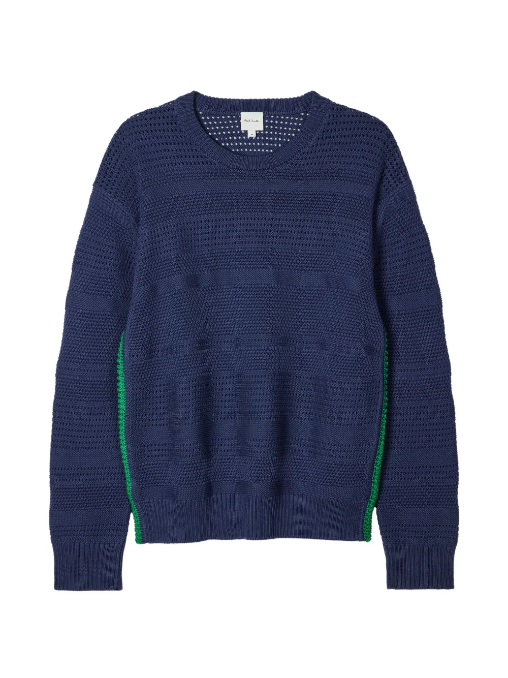 Paul Smith textured-knit side-stripe sweater - Blau
