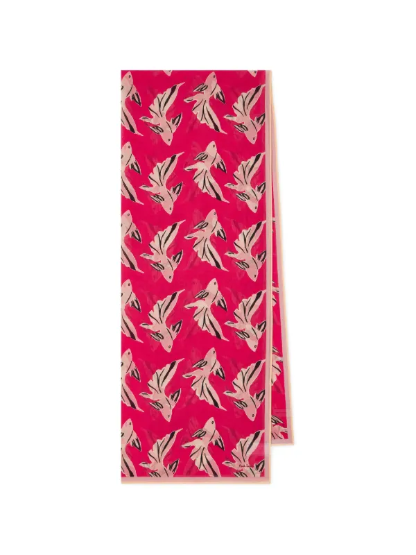 Paul Smith Le Peche Fish Scarf in Pink