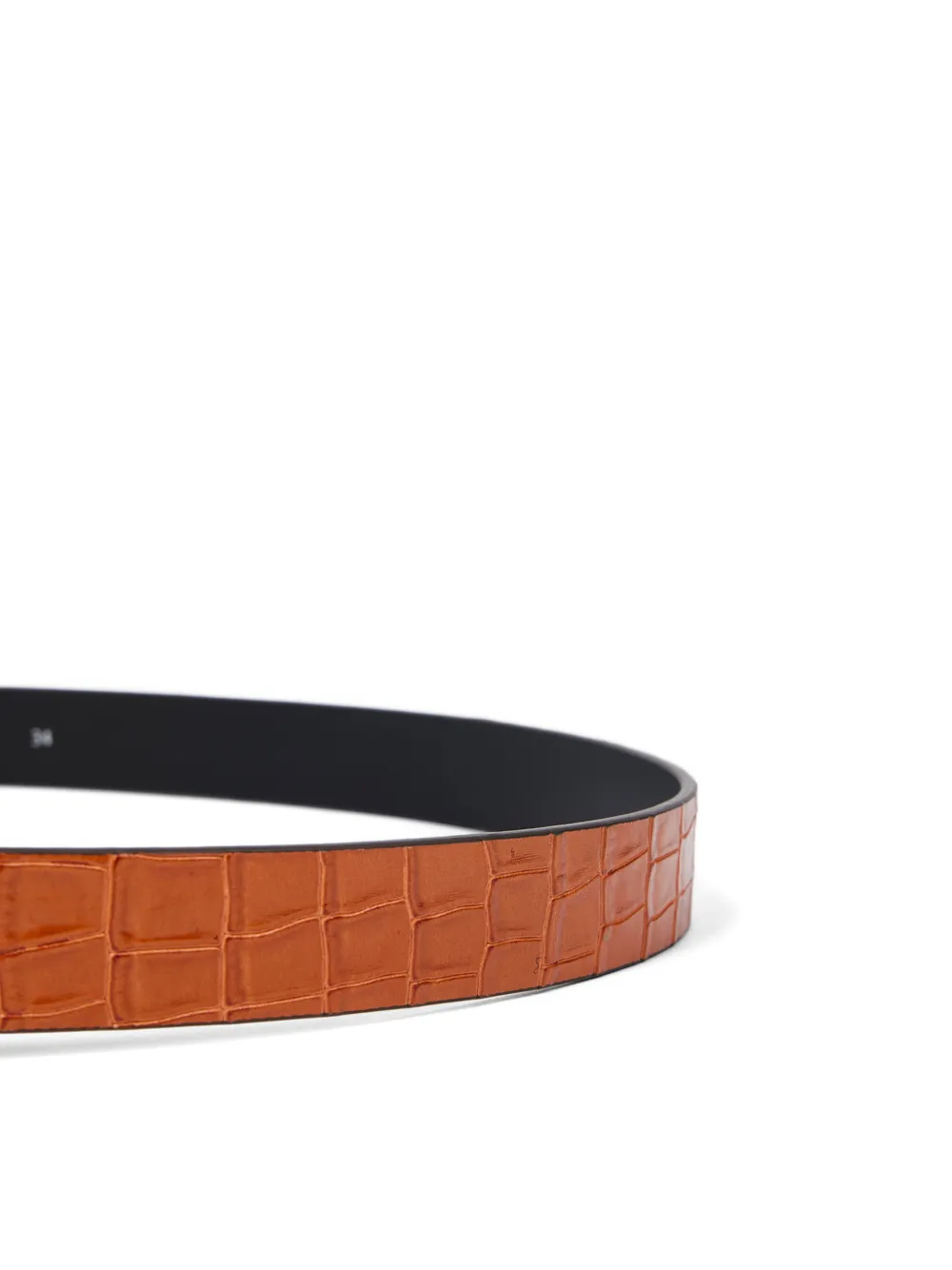 Paul Smith Leren riem met krokodillen-reliëf Oranje
