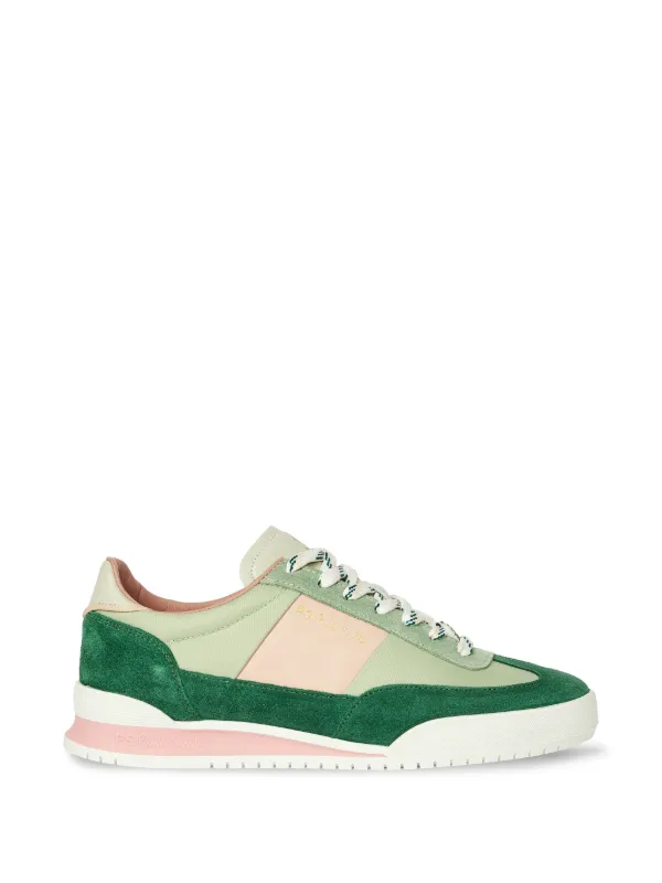 Paul Smith Dover Panelled Suede-trimmed Sneakers in Green