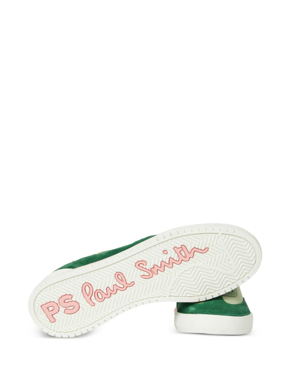 Paul Smith Dover panelled suede-trimmed sneakers Groen