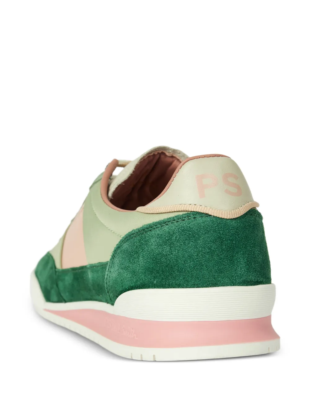 Paul Smith Dover panelled suede-trimmed sneakers Groen