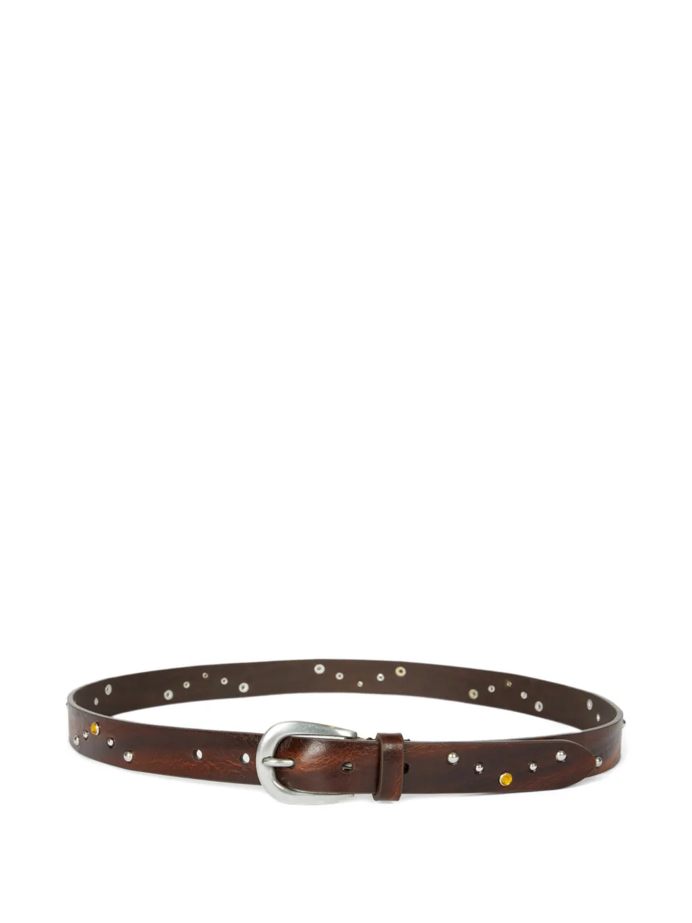 Paul Smith stud-embellished leather belt - Marrone