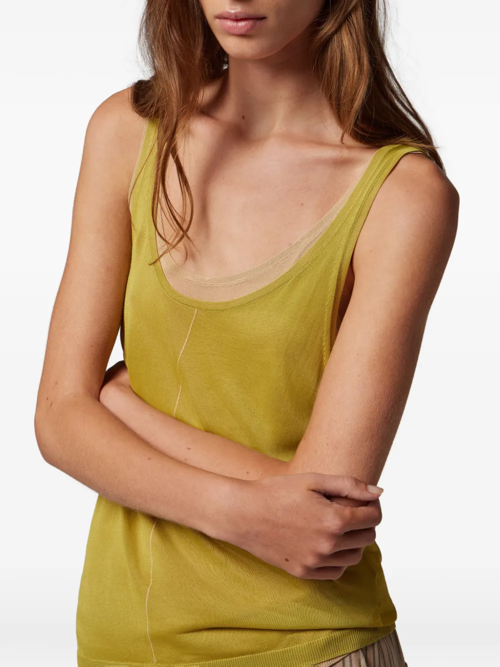 Paul Smith Gelaagde mouwloze top Geel