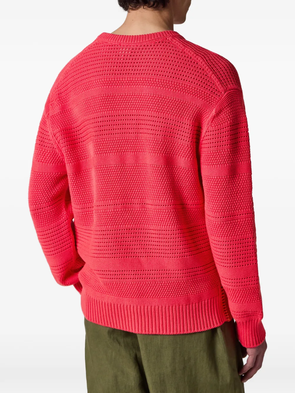 Paul Smith Gestreepte opengebreide trui Roze