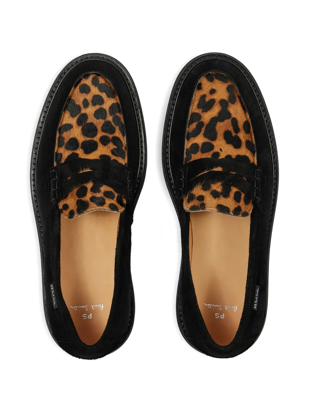 PS Paul Smith Bolzano leopard-print loafers Zwart