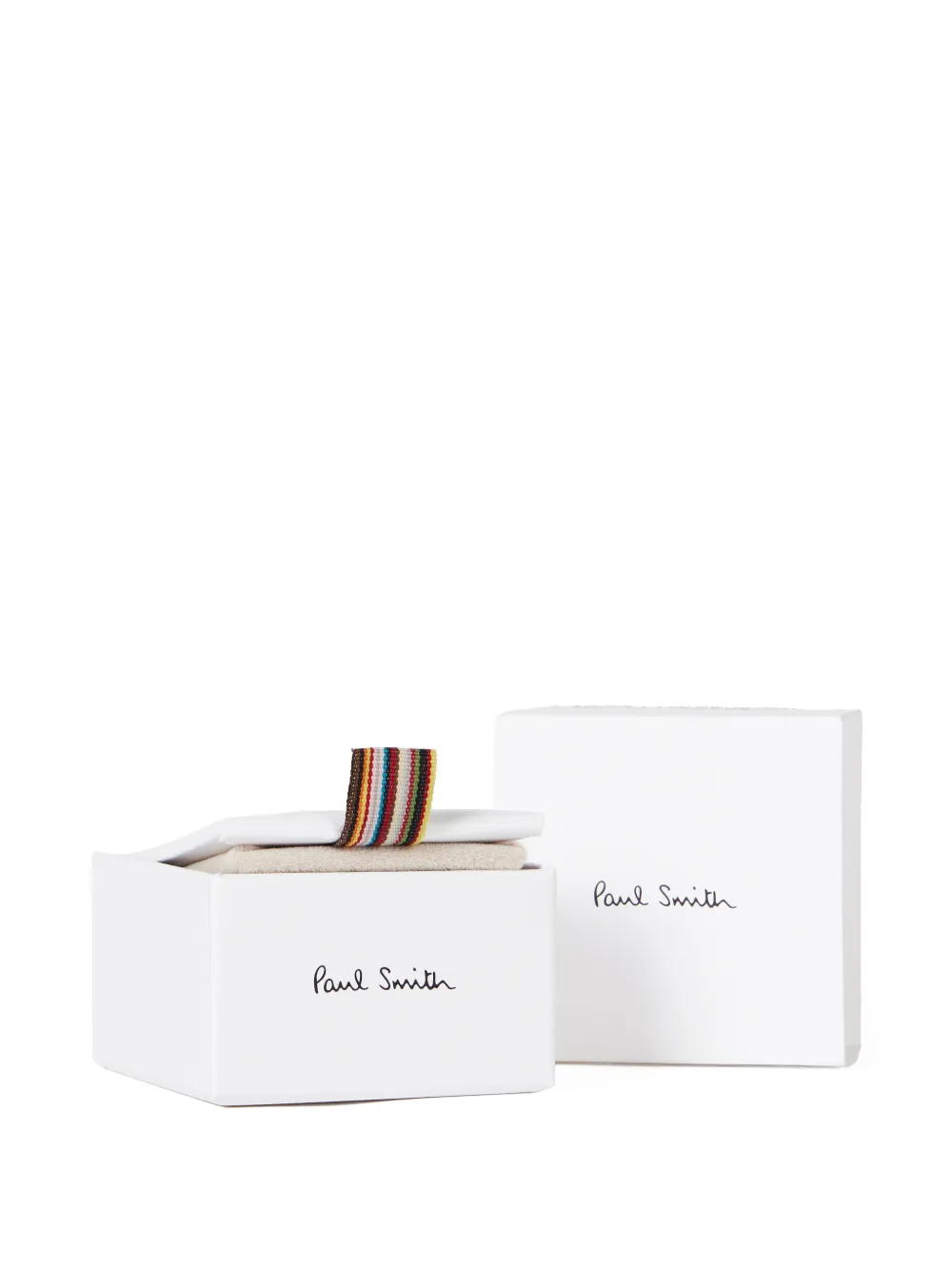  Paul Smith Striped Rectangular Cufflinks - Gold 
