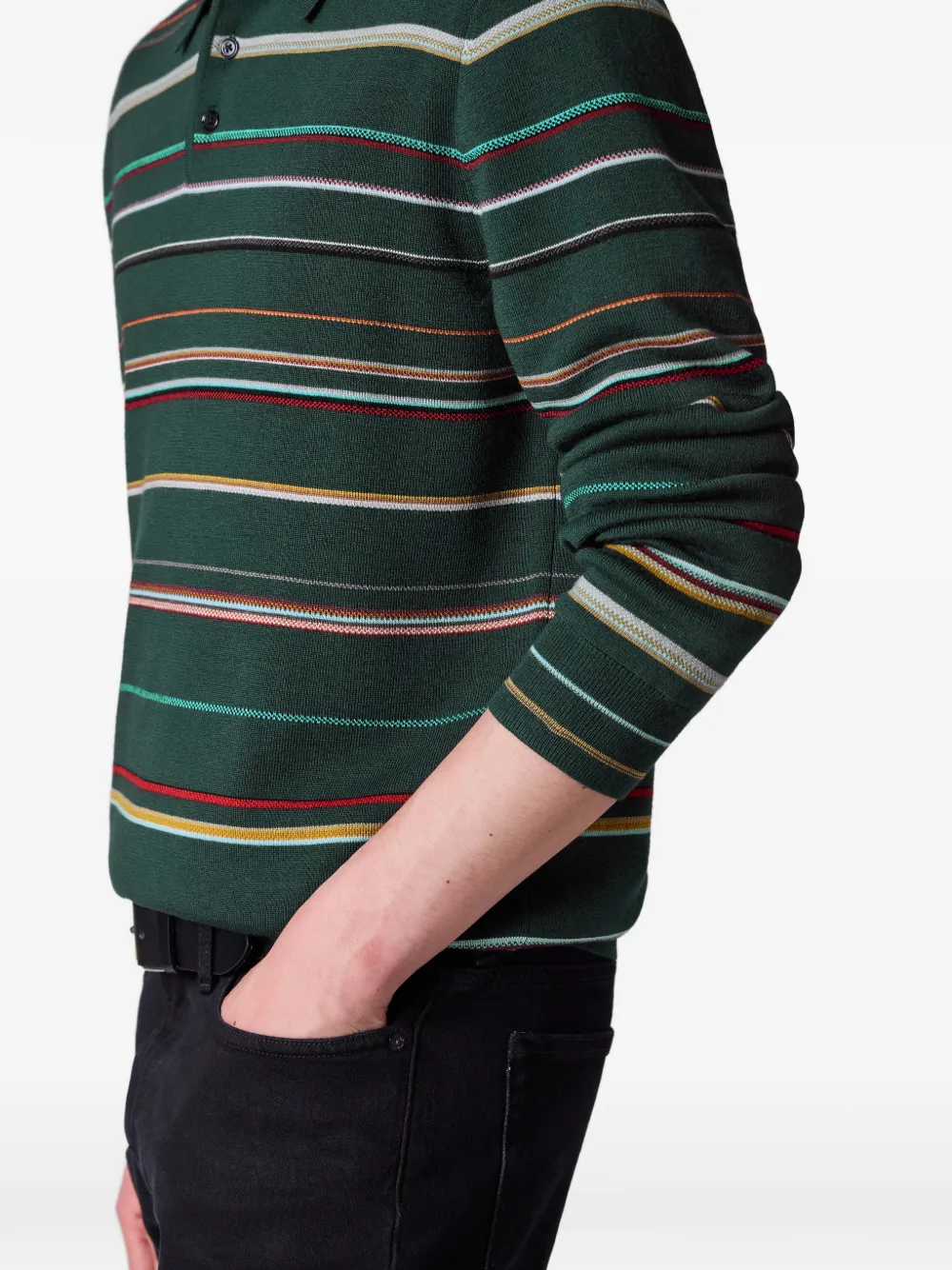 Paul Smith Signature Stripe poloshirt Groen
