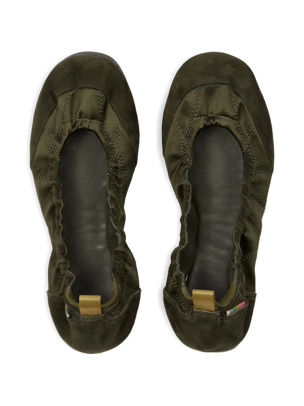 Paul Smith Laguna elastische ballerina's met vlakken Groen