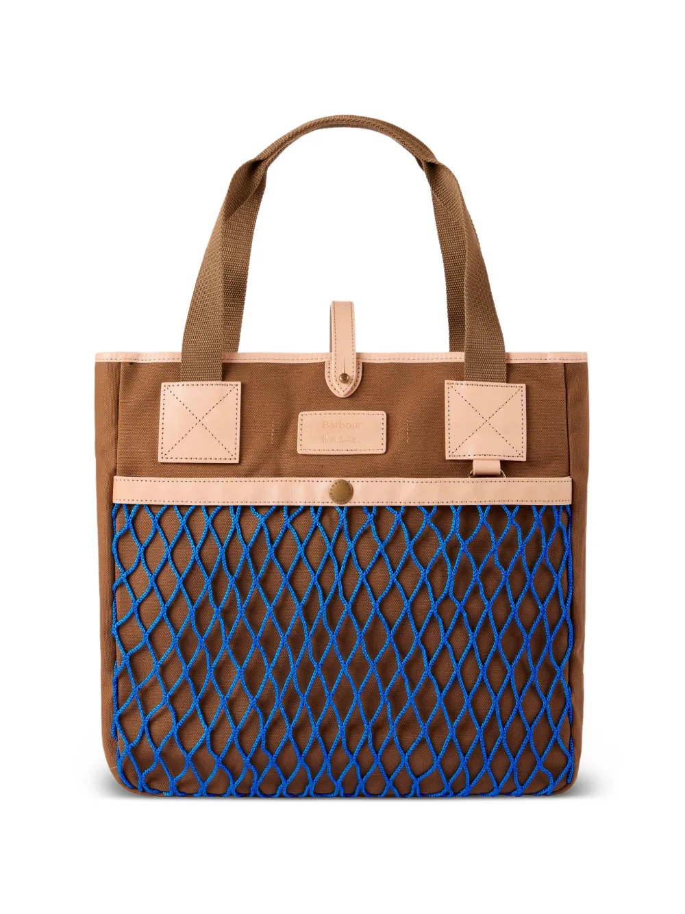 Paul Smith x Barbour mesh-overlay tote bag - Braun