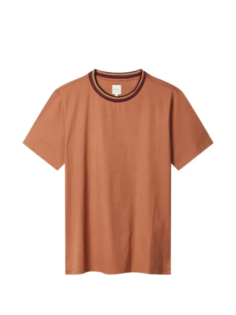 Paul Smith striped-collar T-shirt