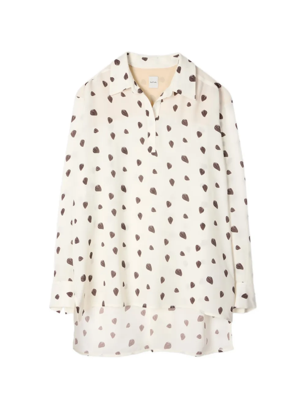 Paul Smith Blouse met aardbeipatroon Beige