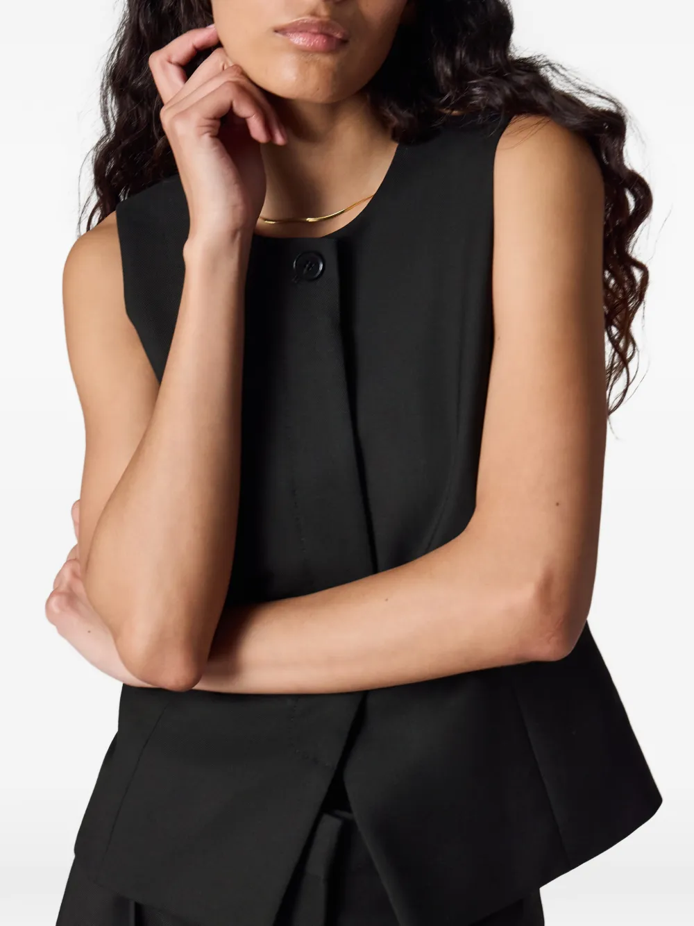Paul Smith Asymmetrisch gilet Zwart