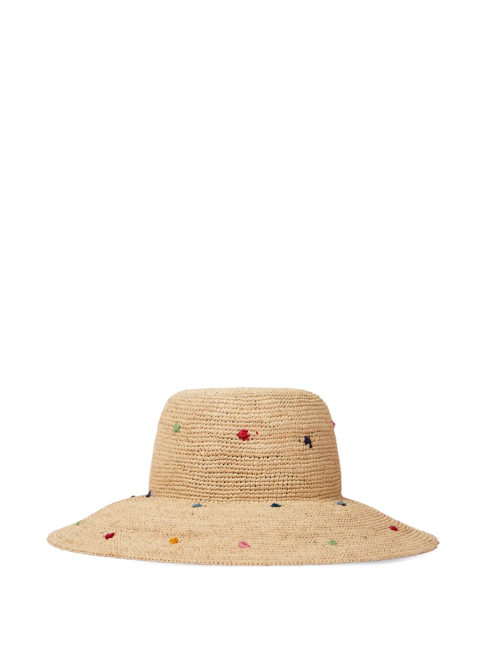 Paul Smith swirled polka dot raffia hat - Toni neutri