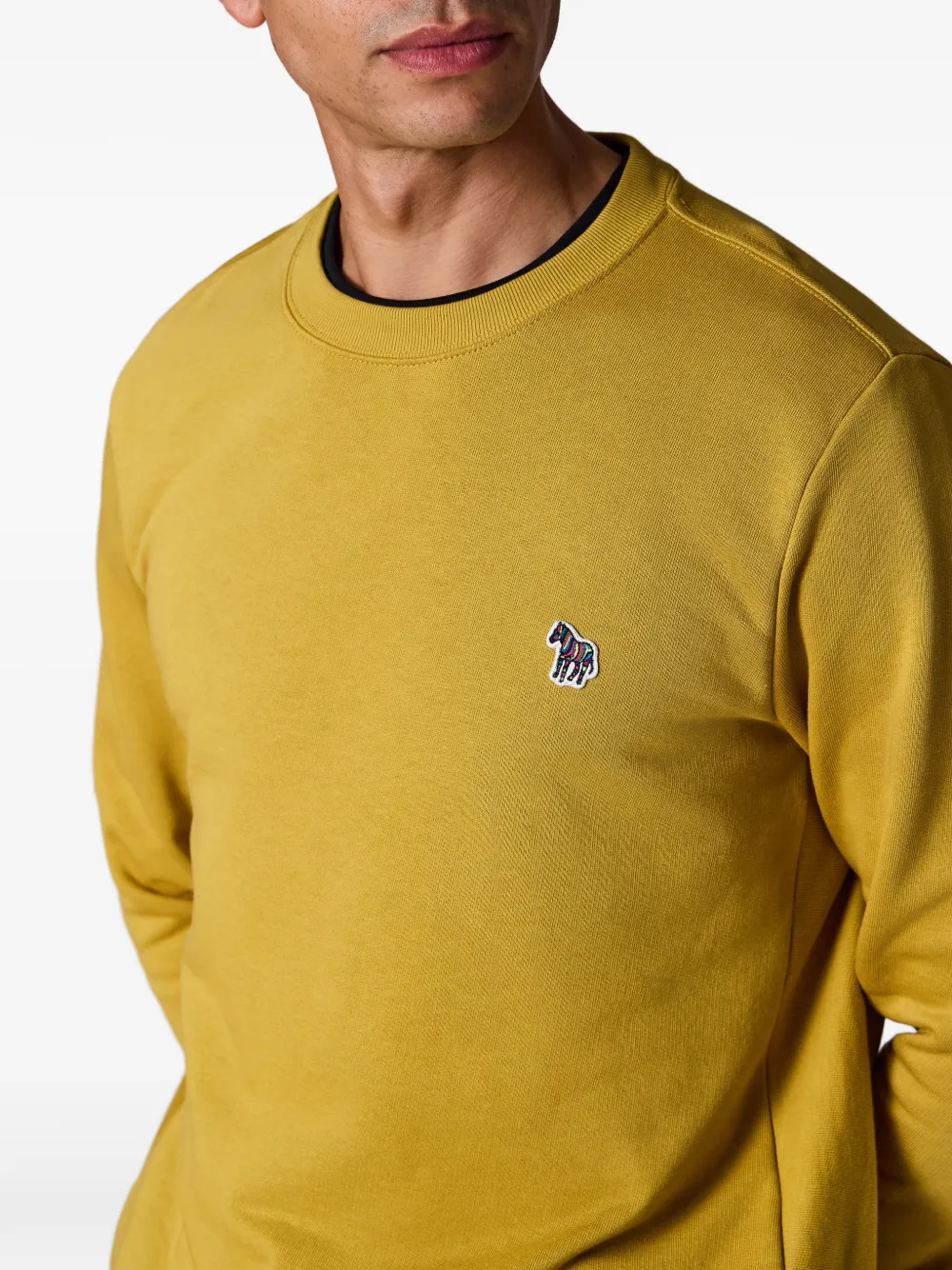 PS Paul Smith Sweater met ronde hals en Zebra-patch Geel