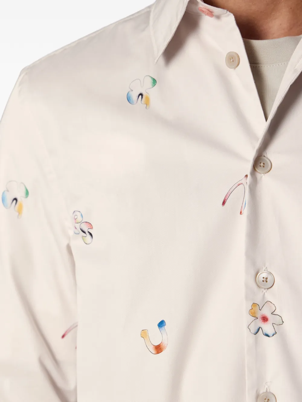 PS Paul Smith Lucky Charm overhemd met print Beige