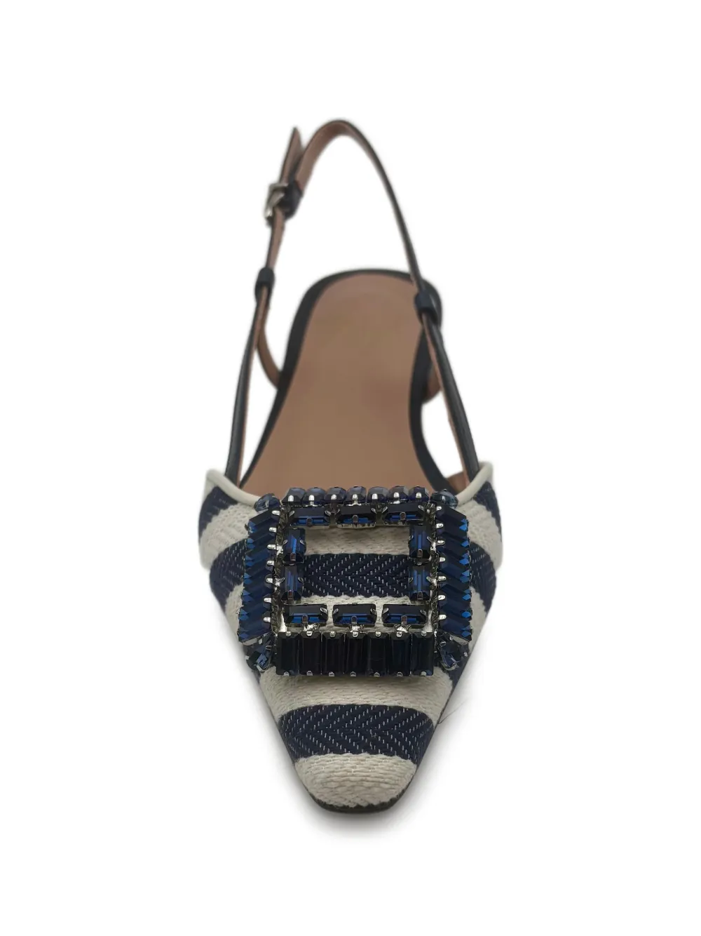 Roberto Festa Mimma gestreepte pumps met gespsluiting Blauw