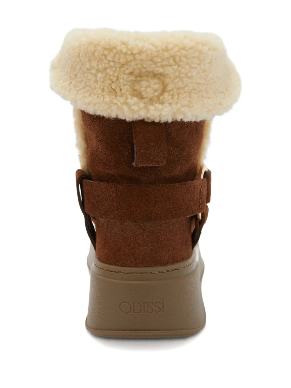 Odissì Suki suède laarzen met harnas Bruin