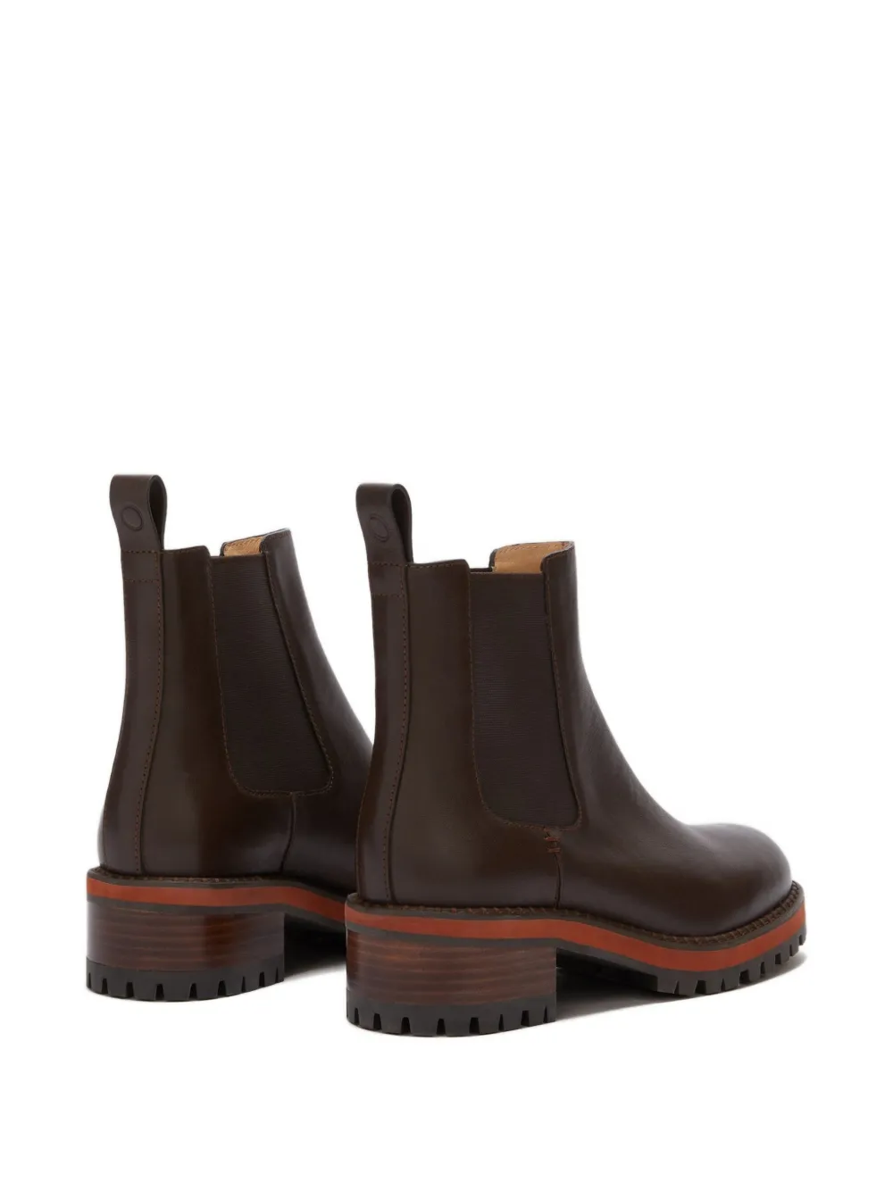 Odissì Faye leren laarzen met ronde neus Bruin