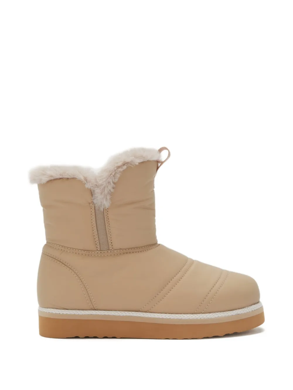 Odissì Rose gevoerde elastische laarzen Beige