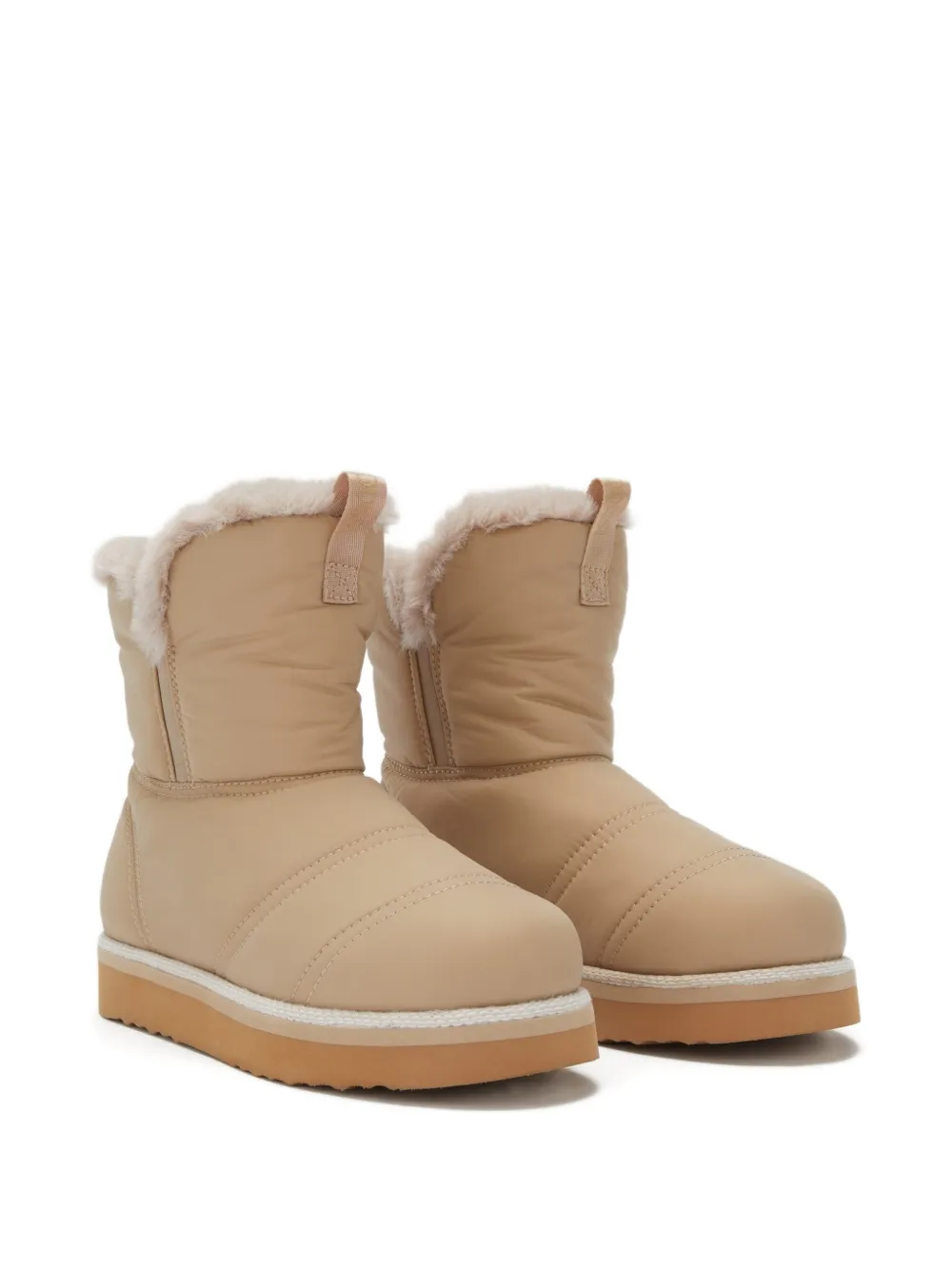 Odissì Rose gevoerde elastische laarzen Beige