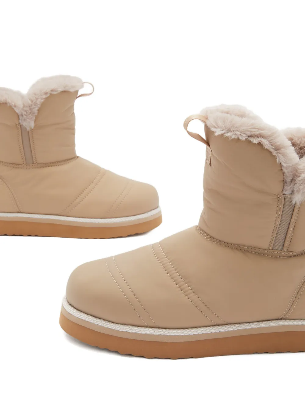 Odissì Rose gevoerde elastische laarzen Beige