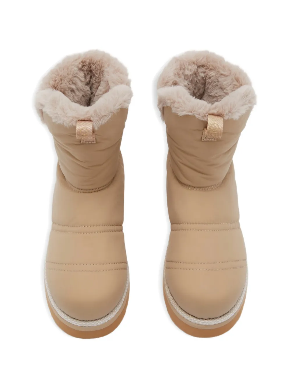 Odissì Rose gevoerde elastische laarzen Beige