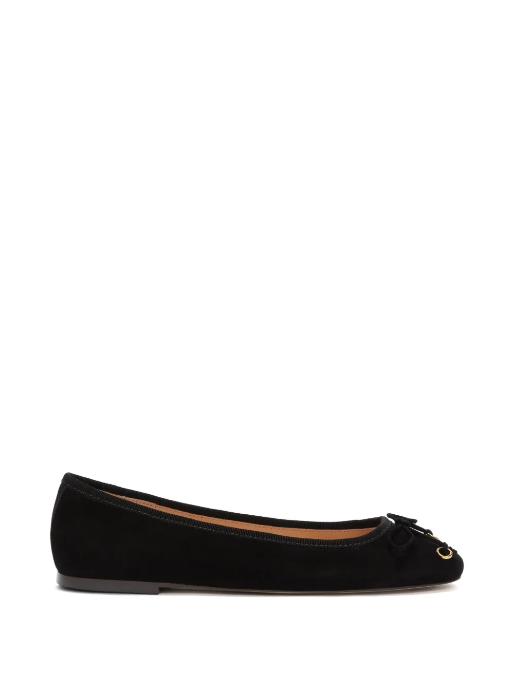 Odissì Lou bow square toe ballerina - Nero