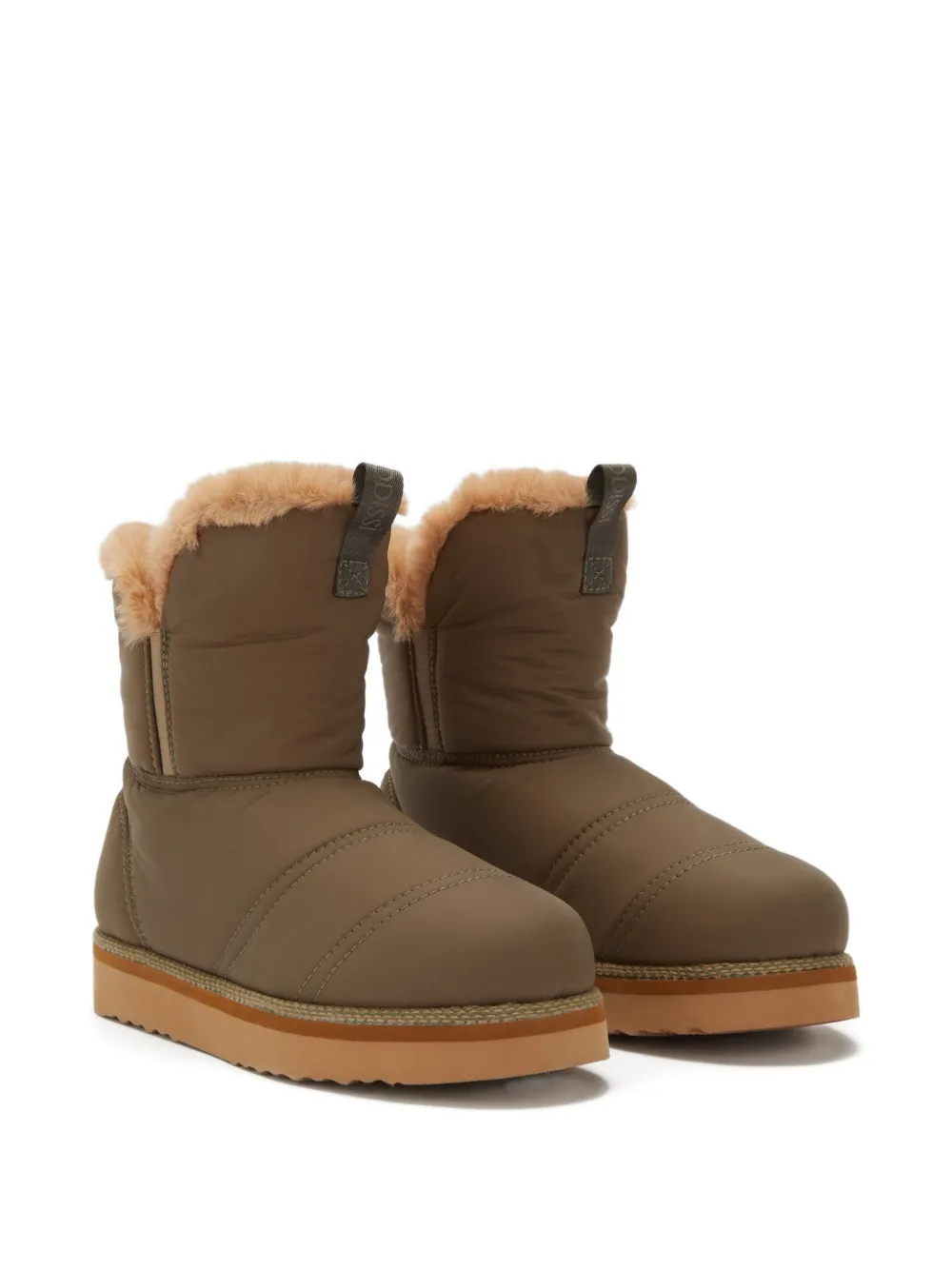 Odissì Rose gewatteerde laarzen gevoerd met bont Bruin