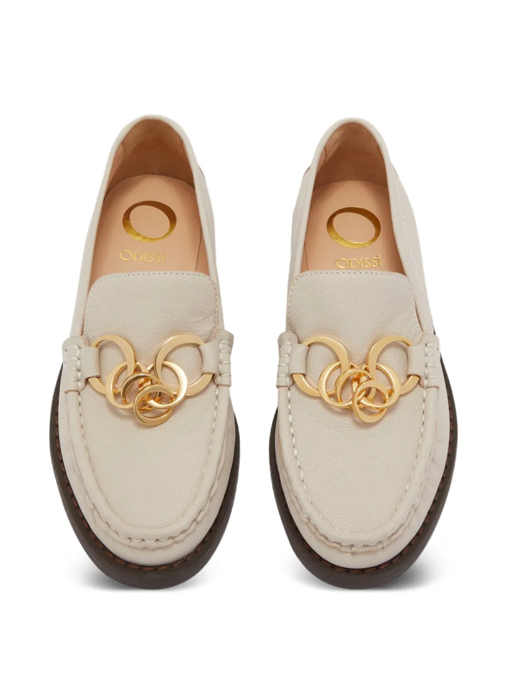 Odissì Jane leren loafers Beige