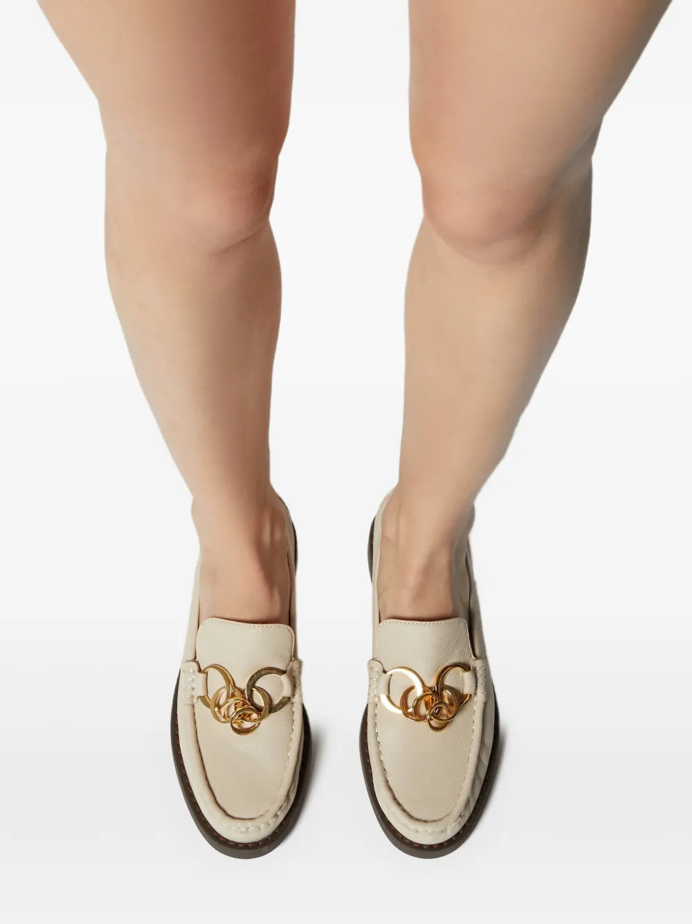 Odissì Jane leren loafers Beige