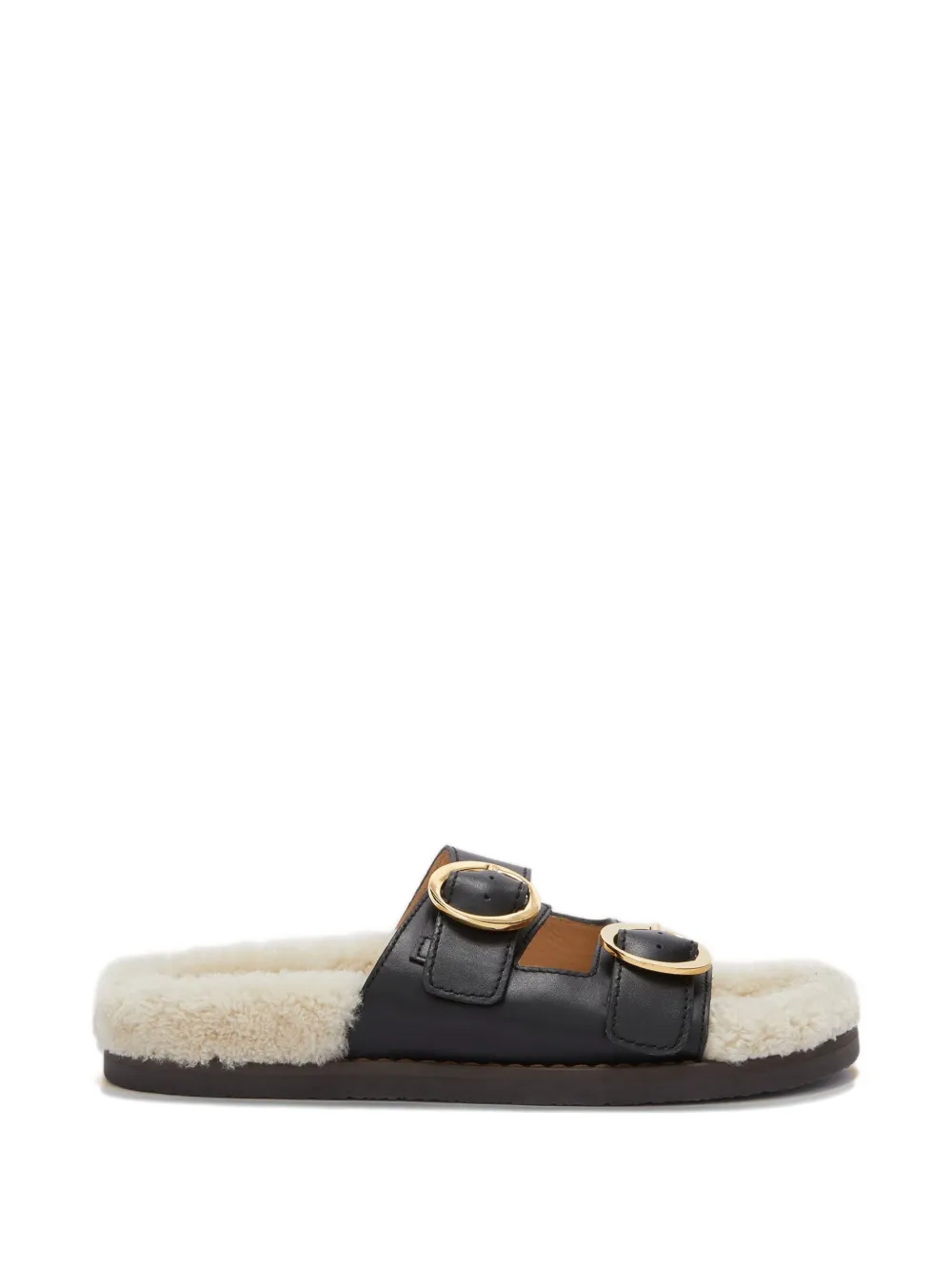 Odissì Yuki straps buckle leather sandal - Nero