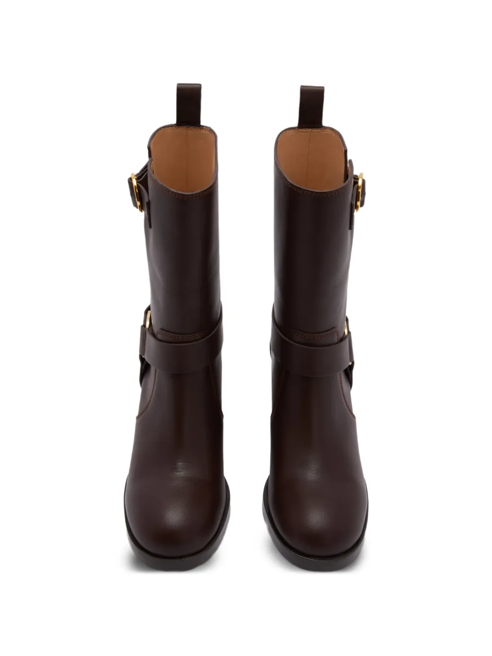 Odissì Bikerlaarzen met harnas bandje Bruin