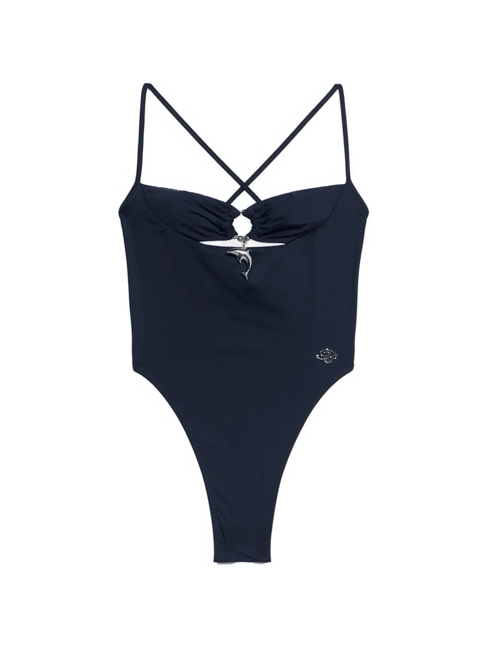 Blumarine Costume da bagno monospalla - Nero