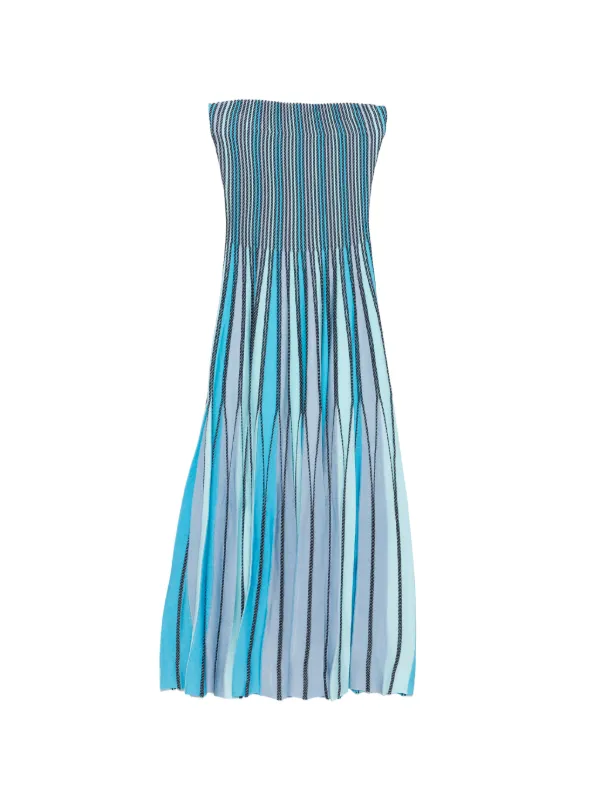 simkhai blue dress Women's Montgomery Organza Button-Front Gown - Midnight seam hip pockets Simkhai Vanessa Embellished Midi Dress