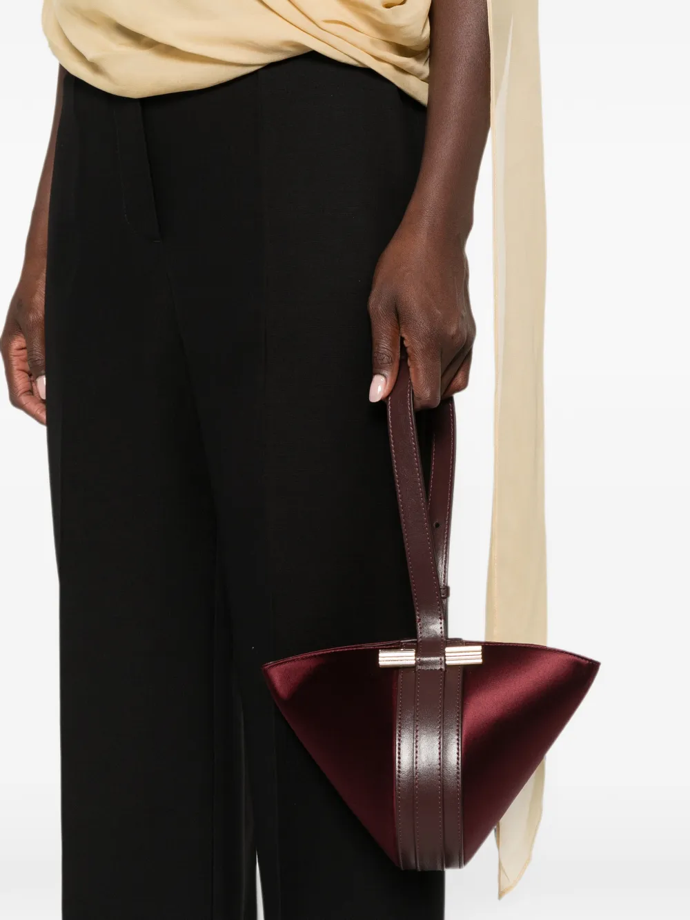 Victoria Beckham Portofino satijnen shopper Rood