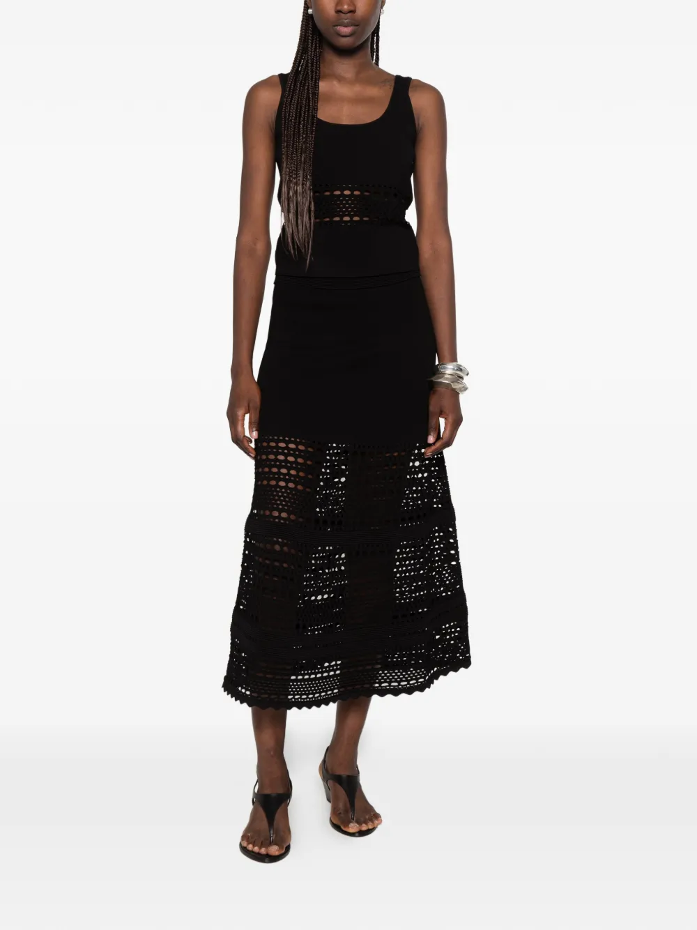 SIMKHAI Tanktop met stiksels Zwart